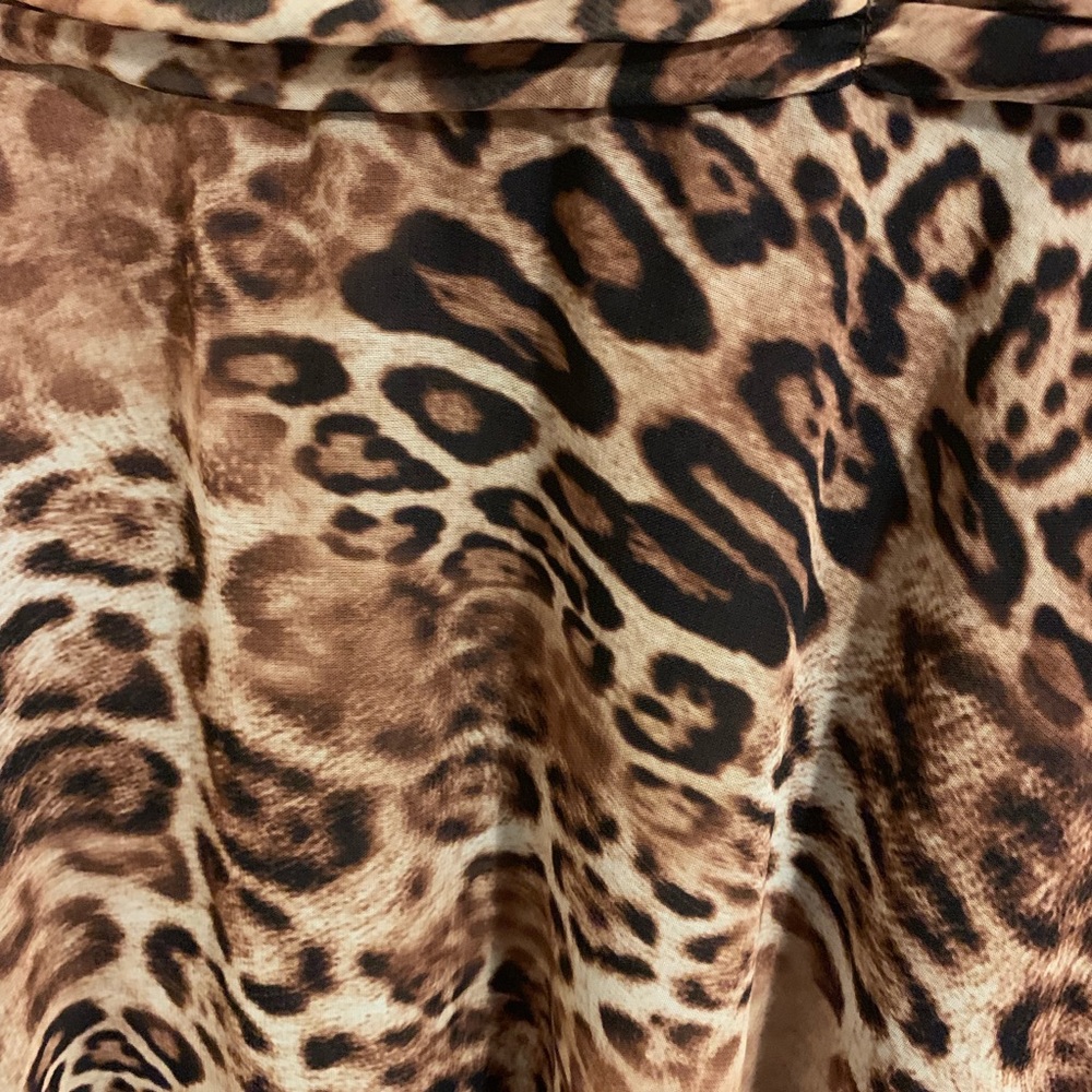 Leopard print chiffon dress size 10 NWT